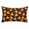 thumbnail image 1 of Pofeuu Cartoon Pizza Print Polyester Microfiber Plush Pillowcases, Super Soft and Cozy Pillow Case Covers with Envelop Closure（Pillow core not included）-20"x30", 1 of 6