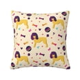 thumbnail image 1 of Pofeuu Cartoon Poodle Dog Print Double-sided plush pillowcase Square Throw Pillow Covers Pillows Cover for Living Room Bedroom Sofa Couch Cushion Cover（No pillow core）-18"x18", 1 of 7