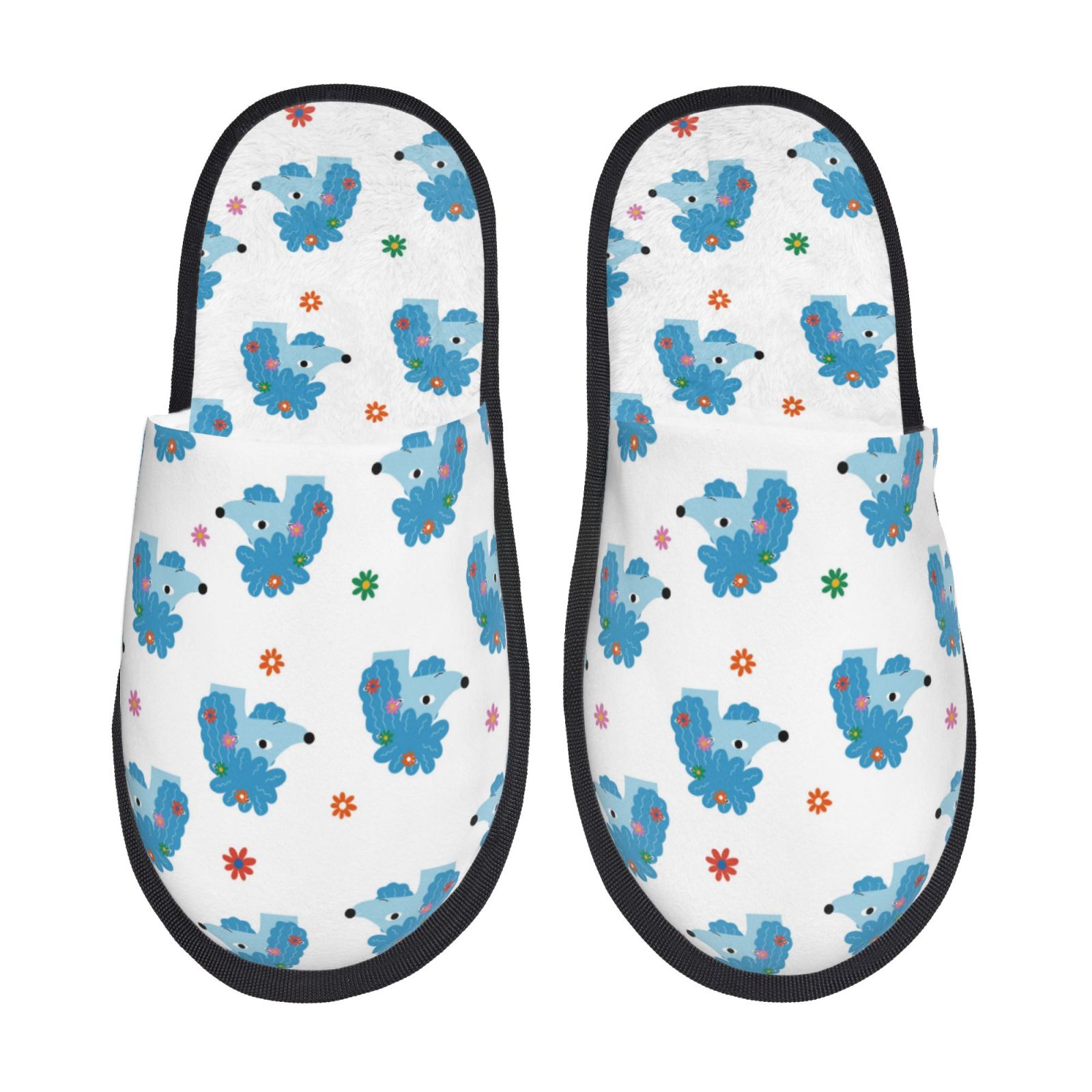 Pofeuu Cartoon Poodle Dog Print EVA Fuzzy House super light Slippers ...