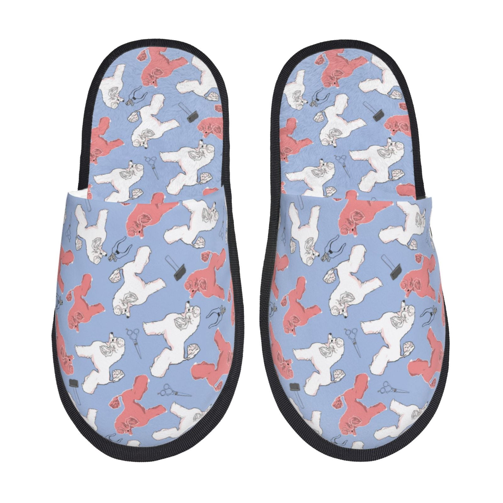 Pofeuu Cartoon Poodle Dog Print EVA Fuzzy House super light Slippers ...