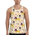 thumbnail image 1 of Pofeuu Cartoon Poodle Dog Print Men's Workout Tank Tops Sleeveless Muscle Gym Shirt Quick Dry-3X-Large, 1 of 7