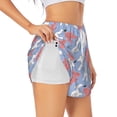 thumbnail image 1 of Pofeuu Cartoon Poodle Dog Print Women's Athletic Shorts Running Workout Shorts Tummy Control Quick Dry Gym Shorts with Pockets Double layer sports shorts-Medium, 1 of 7
