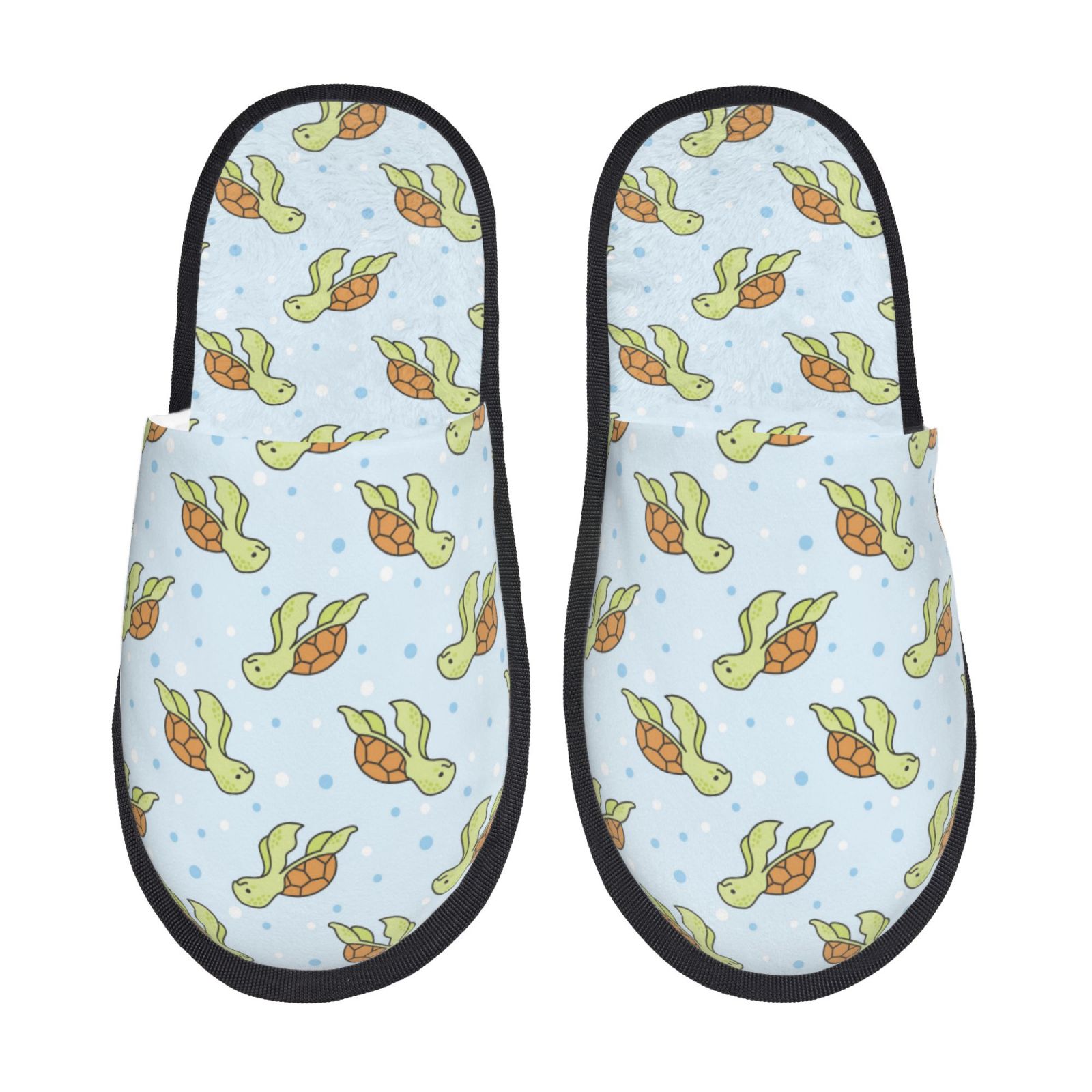 Pofeuu Cartoon Sea Turtle Print EVA Fuzzy House super light Slippers ...
