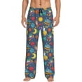 thumbnail image 1 of Pofeuu Cartoon Space Print Men's Pajama Pants, Soft Lounge Pajama Pants with big pockets for Men Plaid Pj Bottoms-X-Large, 1 of 6