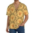 thumbnail image 1 of Pofeuu Cartoon Squirrel Print Mens Casual Short Sleeve Shirts Beach Summer Spread Collar Pocket Tops Men's Casual Short-sleeved Shirt-Large, 1 of 5