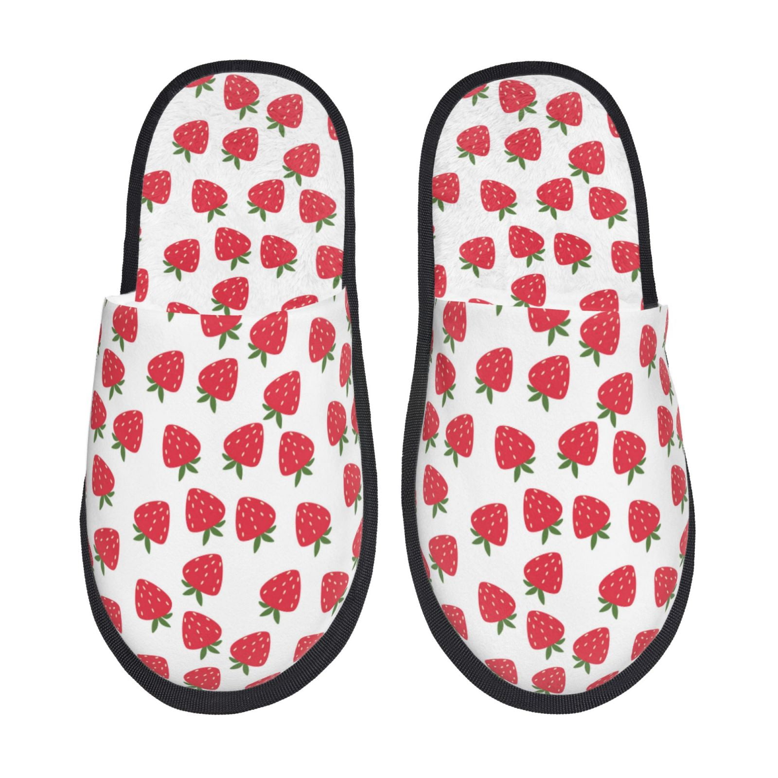 Pofeuu Cartoon Strawberry Print EVA Fuzzy House super light Slippers ...