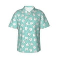 thumbnail image 1 of Pofeuu Cartoon Teeth1 Print Hawaiian Shirt for Men Sleeves Casual Button Down Summer Beach Dress Shirts T-Shirts,Large, 1 of 7