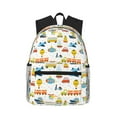 thumbnail image 1 of Pofeuu Cartoon Transport Print Laptop Backpack Travel Canvas Backpack for School Lightweight and Comfortable Backpack College Backpack Schoolbag, 1 of 6