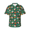 thumbnail image 1 of Pofeuu Cartoon Turkey Print Hawaiian Shirt for Men Sleeves Casual Button Down Summer Beach Dress Shirts T-Shirts,Large, 1 of 7