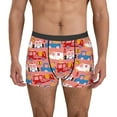 thumbnail image 1 of Pofeuu Cartoon with Traffic Elements Print Men’s Boxer Briefs, Moisture-Wicking Underwear, Regular,Trunk-XX-Large, 1 of 5