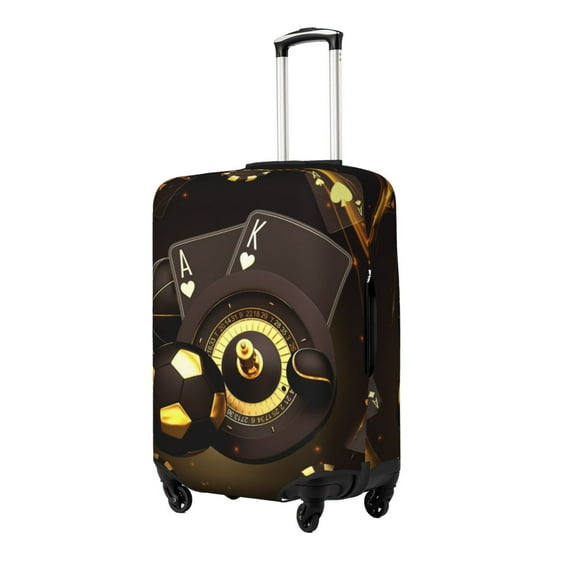 Pofeuu Casino Card Soccer Print Luggage Suitcase Cover Protector Luggage Washable Covers Aesthetic for 18/24/28/32 inch Luggage(No luggage included)-Large
