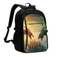thumbnail image 1 of Pofeuu Castle Red Green Sky Dragon Print Storage Laptop Backpack with USB Charging Port[Water Resistant] College Computer Bookbag Fits, 1 of 7
