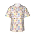 thumbnail image 1 of Pofeuu Cat And Rabbit Print Hawaiian Shirt for Men Sleeves Casual Button Down Summer Beach Dress Shirts T-Shirts,X-Large, 1 of 7