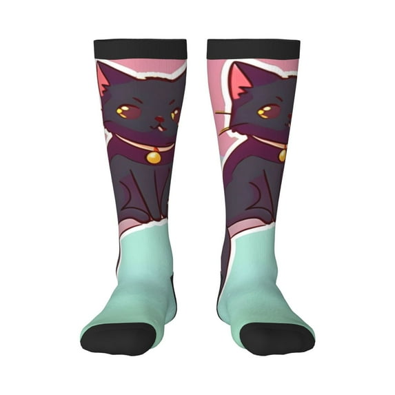 Pofeuu Cats On Broomstick Print Stockings, Adult Running Hiking Socks for Youth and Adult