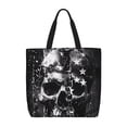 thumbnail image 1 of Pofeuu Chained Skull Artwork Print Tote Bag for Women,Hobo HandBags with Zipper,Large Capacity Casual Shoulder Handbags with Inner Pockets, 1 of 7
