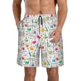 thumbnail image 1 of Pofeuu Chemical Flasks And Test Tubes Prin Men's Swim Trunks Quick Dry Bathing Suit Swimming Board Shorts Mesh Lining Beach Swimwear-Small, 1 of 6