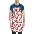 thumbnail image 1 of Pofeuu Cherry_1 Print Waterproof Apron with Pockets Adjustable Cooking Aprons Kitchen Bib for Baking Household Cleaning, 1 of 8