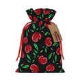 thumbnail image 1 of Pofeuu Cherry Print Burlap Bags with Drawstrings Drawstring Gift Bags Pouch Bag for Thankgiving Birthday Party Gift Wrapping Treats and Party Favors-Small, 1 of 9