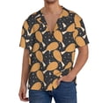 thumbnail image 1 of Pofeuu Chicken Legs Print Mens Casual Short Sleeve Shirts Beach Summer Spread Collar Pocket Tops Men's Casual Short-sleeved Shirt-Medium, 1 of 5