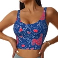 thumbnail image 1 of Pofeuu Chicken and Rooster Print Sports Bra for Women Sexy Vest Yoga Running Gym Fitness Crop Bras Tops-Small, 1 of 8