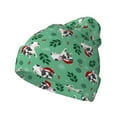 thumbnail image 1 of Pofeuu Christmas French Bulldog Print Beanie Hat for Men Women Knit Winter Hat Warm Cuffed Skull Beanie Slouchy Soft Unisex, 1 of 6