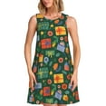thumbnail image 1 of Pofeuu Christmas Gift Print Women's Sleeveless Dress, Loose Fit Summer Dress, Casual Tank Dress for Women, 1 of 7