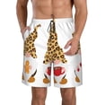 thumbnail image 1 of Pofeuu Christmas Gnomes In Leopard Prin Men's Swim Trunks Quick Dry Bathing Suit Swimming Board Shorts Mesh Lining Beach Swimwear-X-Large, 1 of 6