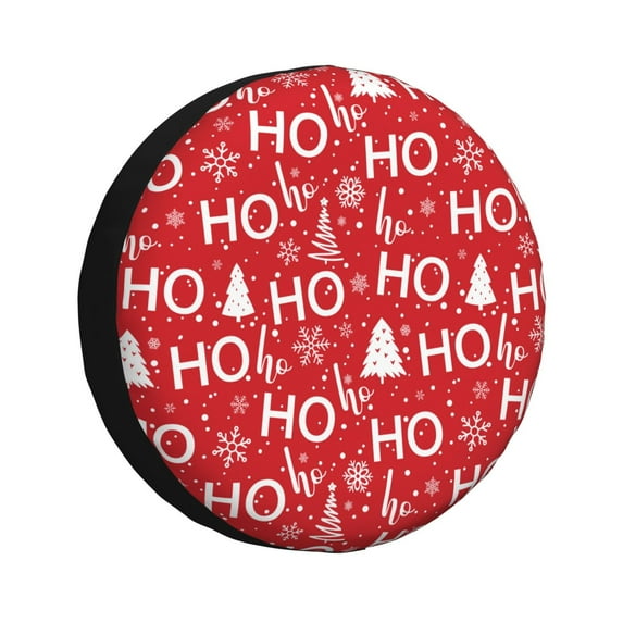 Pofeuu Christmas Hohoho Print Spare Tire Wheel Cover for Car Truck SUV Camper Universal Fit Spare Tire Cover RV Spare Tire Covers-16 inch