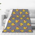 thumbnail image 1 of Pofeuu Christmas hat duck Print Ultra-Soft Micro Fleece Blanket,for Bed Or Sofa,All Season Throw Blankets Flannel Blanket-50"x40", 1 of 7