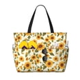 thumbnail image 1 of Pofeuu Classical Cute Sunflower Print Beach Bag,Waterproof Sandproof Beach Tote Bag, Large Capacity Foldable Beach Bags for Women, 1 of 7