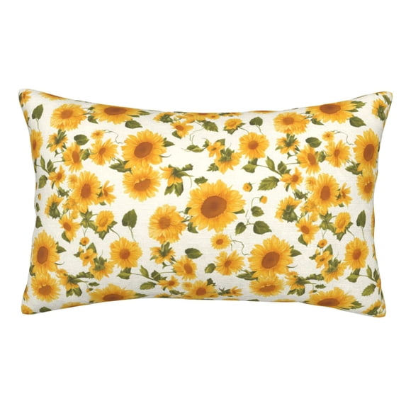 Pofeuu Classical Cute Sunflower Print Polyester Microfiber Plush Pillowcases, Super Soft and Cozy Pillow Case Covers with Envelop Closure(Pillow core not included)-20"x30"