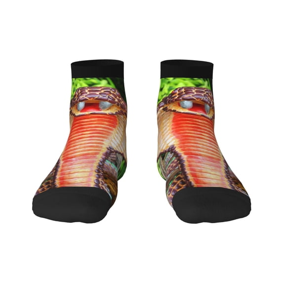 Pofeuu Cobra Snake Print 30cm Socks, Adult Running Hiking Socks for Youth and Adult