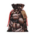 thumbnail image 1 of Pofeuu Coffee Bean Print Burlap Bags with Drawstrings Drawstring Gift Bags Pouch Bag for Thankgiving Birthday Party Gift Wrapping Treats and Party Favors-Medium, 1 of 9