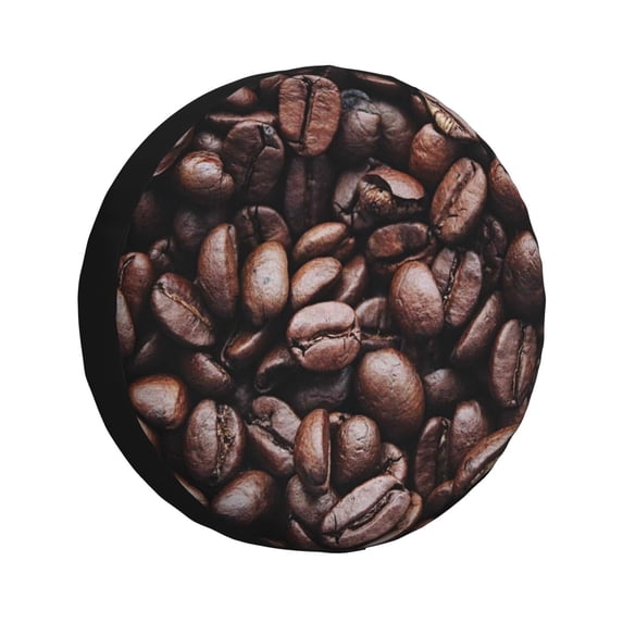 Pofeuu Coffee Bean Print Spare Tire Wheel Cover for Car Truck SUV Camper Universal Fit Spare Tire Cover RV Spare Tire Covers-16 inch