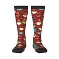 thumbnail image 1 of Pofeuu Coffee Cups Print Stockings, Adult Running Hiking Socks for Youth and Adult, 1 of 6