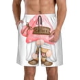 thumbnail image 1 of Pofeuu Coffee Gnome (1) Prin Men's Swim Trunks Quick Dry Bathing Suit Swimming Board Shorts Mesh Lining Beach Swimwear-3X-Large, 1 of 6