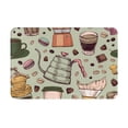 thumbnail image 1 of Pofeuu Coffee Makers Macaroons Chocolate Print Flannel Doormats Rug16"x24"Rug Washable Doormats Indoor Outdoor Rugs for Layered Front Door Mats, Porch, Kitchen, Entryway, 1 of 7