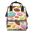 thumbnail image 1 of Pofeuu Color Donut Print Diaper Bag Backpack, Multifunction Travel Pack Maternity Baby Changing Bags, Large Capacity, Waterproof, 1 of 6