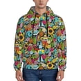 thumbnail image 1 of Pofeuu Color Summer Print Mens Casual Hooded Collar Drawstring Hoodies Pullover Sweatshirts Casual Long Sleeve Shirts-Large, 1 of 7