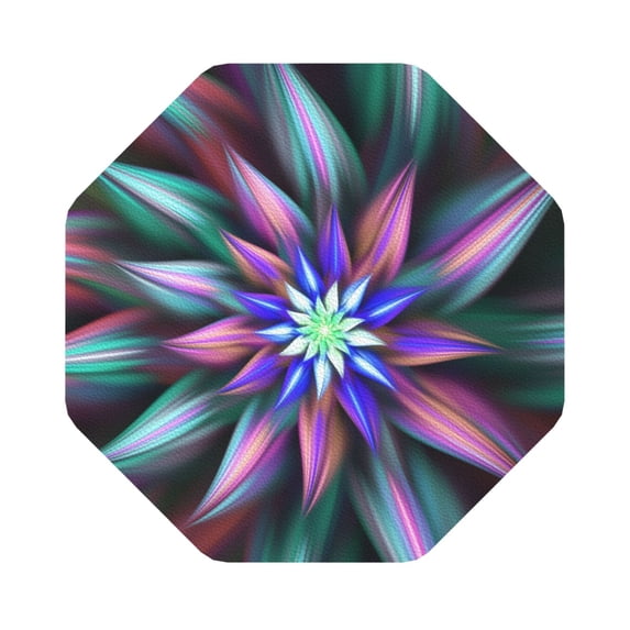 Pofeuu Colored Abstract Print Leather Coasters Set of 6, Round Cups Mugs Mat Pad for Home Kitchen Heat Resistant Drink Coasters,Octagon