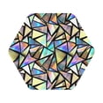 thumbnail image 1 of Pofeuu Colored Glass Print Leather Coasters Set of 6, Round Cups Mugs Mat Pad for Home Kitchen Heat Resistant Drink Coasters,Hexagon, 1 of 7