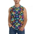 thumbnail image 1 of Pofeuu Colored Glass1 Print Men's Muscle T-Shirt, Sleeveless, Muscle Tank, Classic Muscle Tee Top For Men Casual Sleeveless Muscle T-Shirt Trendy Clothes-Small, 1 of 7