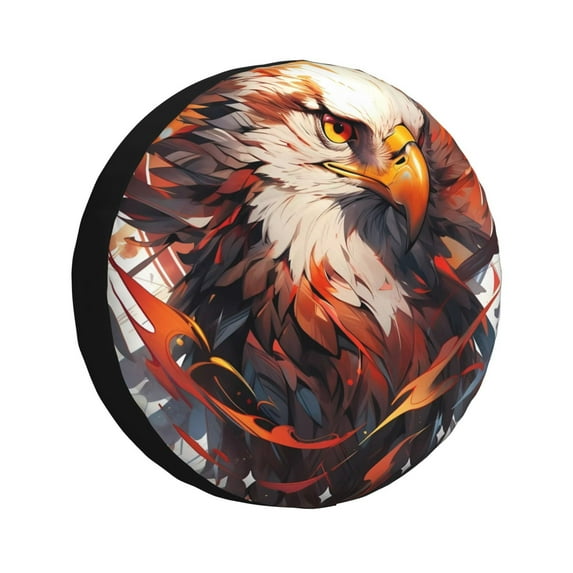 Pofeuu Colorful Abstract Eagle Print Spare Tire Wheel Cover for Car Truck SUV Camper Universal Fit Spare Tire Cover RV Spare Tire Covers-14 inch