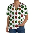 thumbnail image 1 of Pofeuu Colorful Autumn Pinecones Print Mens Casual Short Sleeve Shirts Beach Summer Spread Collar Pocket Tops Men's Casual Short-sleeved Shirt-XX-Large, 1 of 5