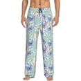 thumbnail image 1 of Pofeuu Colorful Butterfly Print Men's Pajama Pants, Soft Lounge Pajama Pants with big pockets for Men Plaid Pj Bottoms-Large, 1 of 6