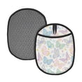 thumbnail image 1 of Pofeuu Colorful Butterfly Print Silicone Pot Mat Mitten With Hanging Loop Heat Resistant Oven Mitts Non-Slip Bbq Baking Smoking Potholders, 1 of 7