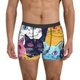 thumbnail image 1 of Pofeuu Colorful Cats Pattern Art Print Men’s Boxer Briefs, Moisture-Wicking Underwear, Regular,Trunk-Medium, 1 of 5