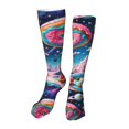 thumbnail image 1 of Pofeuu Colorful Donut Print Stockings, Adult Running Hiking Socks for Youth and Adult-One Size, 1 of 8