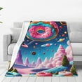 thumbnail image 1 of Pofeuu Colorful Donut Print Ultra-Soft Micro Fleece Blanket,for Bed Or Sofa,All Season Throw Blankets Flannel Blanket-80"x60", 1 of 7
