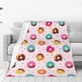 thumbnail image 1 of Pofeuu Colorful Donuts Print Ultra-Soft Micro Fleece Blanket,for Bed Or Sofa,All Season Throw Blankets Flannel Blanket-80"x60", 1 of 7